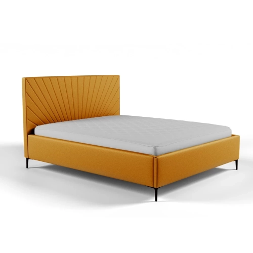 ŁÓŻKO TAPICEROWANE NA NÓŻKACH Z POJEMNIKIEM NA POŚCIEL SENsun 140x200